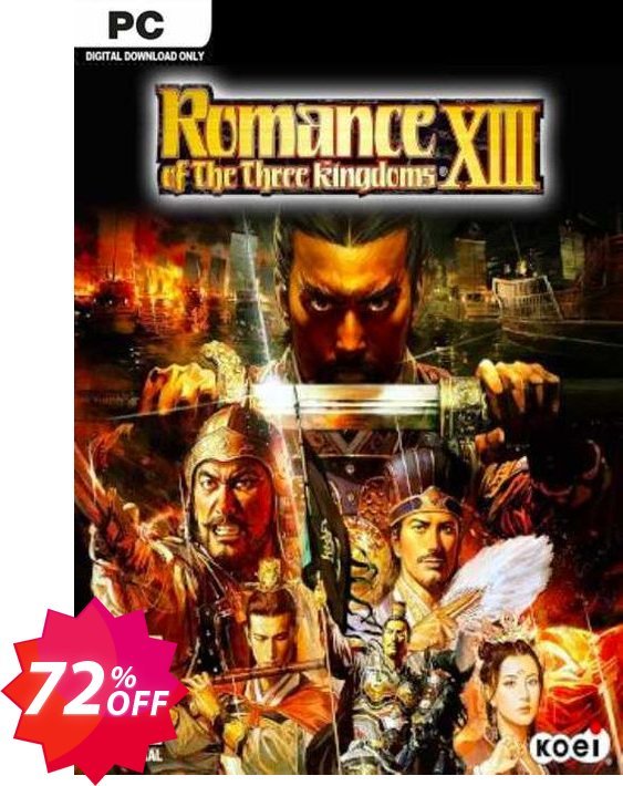 Romance of the Three Kingdoms XIII PC Coupon code 72% discount 