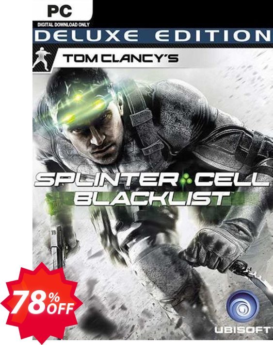 Tom Clancy's Splinter Cell Blacklist Deluxe Edition PC, EU  Coupon code 78% discount 