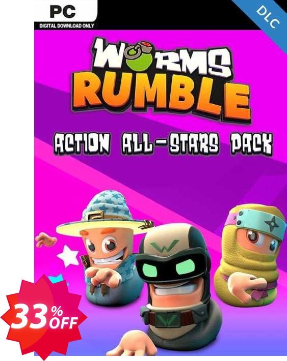 Worms Rumble - Action All-Stars Pack PC - DLC Coupon code 33% discount 