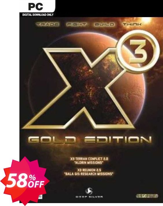 X3: Goldbox PC Coupon code 58% discount 