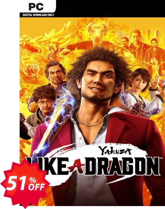 Yakuza: Like a Dragon PC, EU  Coupon code 51% discount 