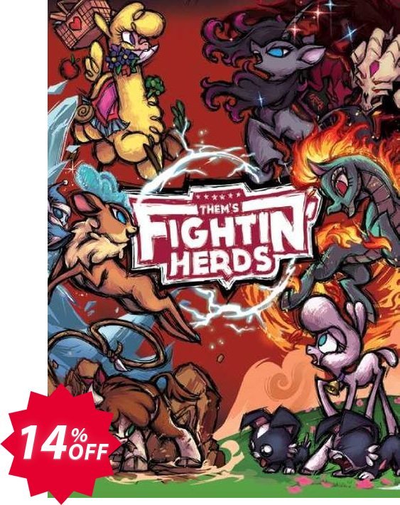 Them's Fightin' Herds PC Coupon code 14% discount 