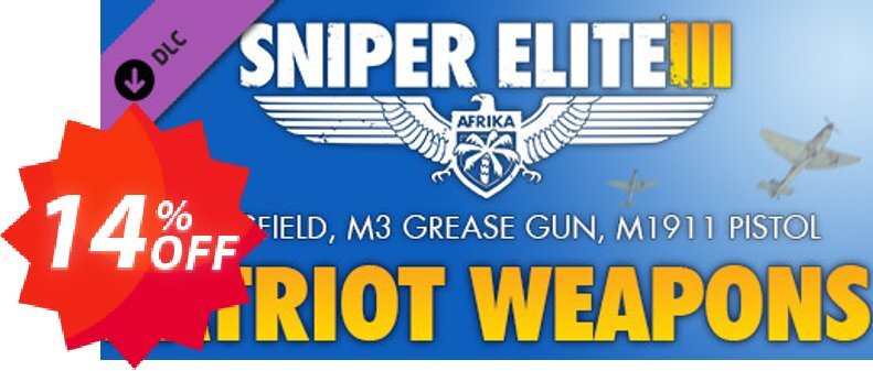 Sniper Elite 3 Patriot Weapons Pack PC Coupon code 14% discount 