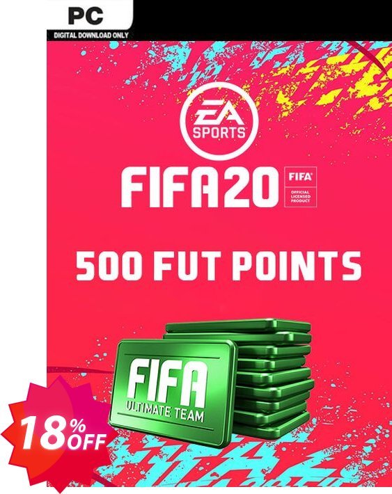 FIFA 20 Ultimate Team - 500 FIFA Points PC, WW  Coupon code 18% discount 