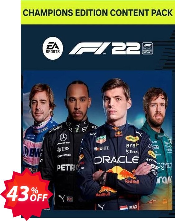 F1 22: Champions Edition Content Pack Xbox, WW  Coupon code 43% discount 