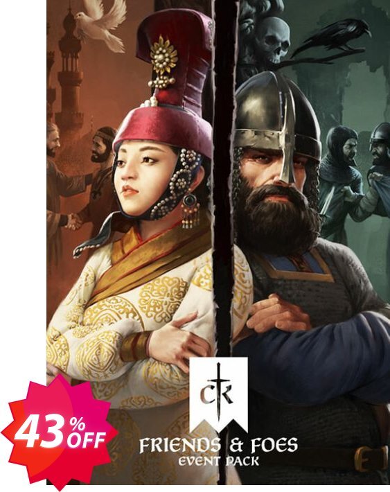 Crusader Kings III: Friends & Foes PC - DLC Coupon code 43% discount 