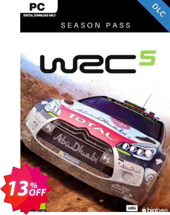 WRC 5 Season Pass PC Coupon code 13% discount 