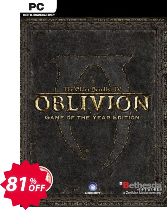 The Elder Scrolls IV 4: Oblivion - Game of the Year Edition PC Coupon code 81% discount 