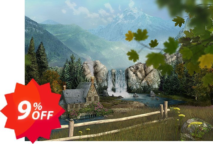 3PlaneSoft Mountain Waterfall 3D Screensaver Coupon code 9% discount 