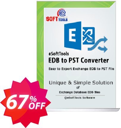 eSoftTools EDB to PST Converter - Corporate Plan Coupon code 67% discount 