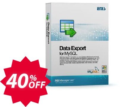 EMS Data Export for MySQL, Business + 2 Year Maintenance Coupon code 40% discount 