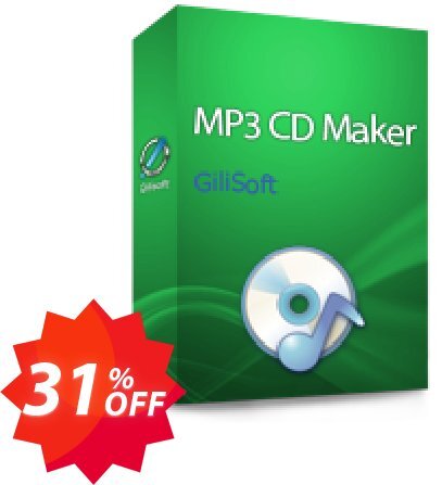 GiliSoft MP3 CD Maker Coupon code 31% discount 