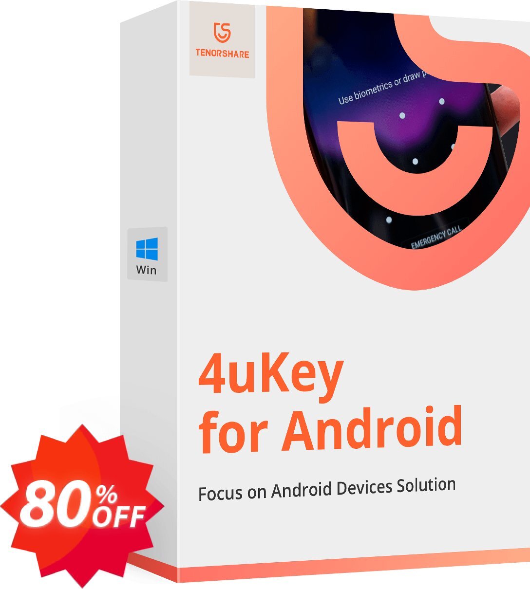 Tenorshare 4uKey for Android, MAC, Lifetime Plan  Coupon code 80% discount 