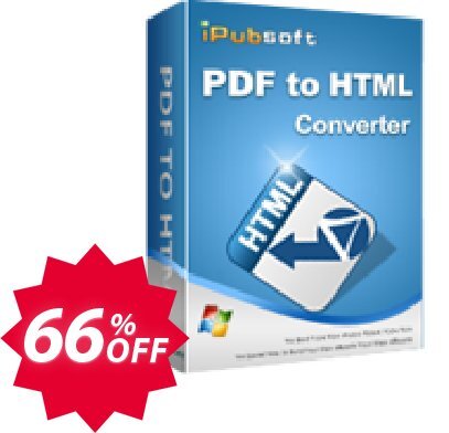 iPubsoft PDF to HTML Converter Coupon code 66% discount 