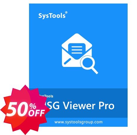 SysTools MSG Viewer Pro+ Plus Coupon code 50% discount 