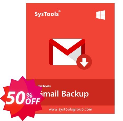 SysTools GMail Backup, 100 Users  Coupon code 50% discount 