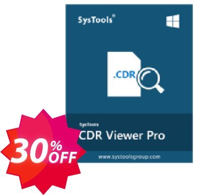 SysTools CDR Viewer Pro Coupon code 30% discount 