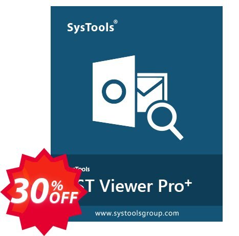SysTools PST Viewer Pro+ Plus, 100 User Plan  Coupon code 30% discount 