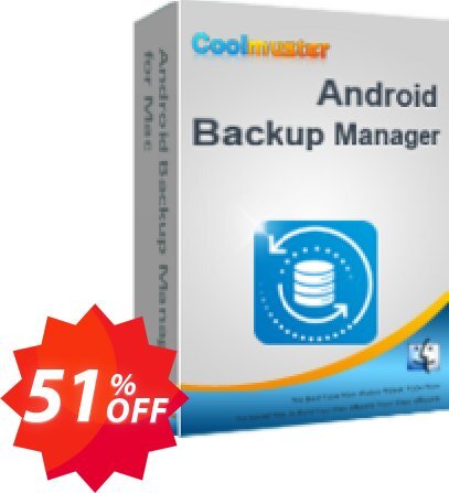 Coolmuster Android Backup Manager for MAC - Lifetime Plan, 10 PCs  Coupon code 51% discount 