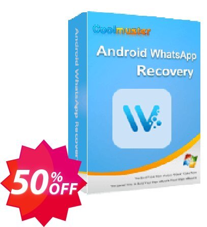 Coolmuster Android WhatsApp Recovery - Yearly Plan, Unlimited Devices, 1 PC  Coupon code 50% discount 