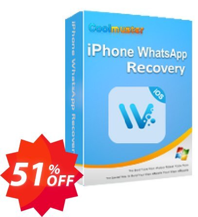 Coolmuster iPhone WhatsApp Recovery - Yearly Plan, 9 Devices, 3 PCs  Coupon code 51% discount 