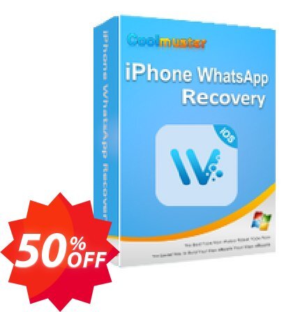 Coolmuster iPhone WhatsApp Recovery - Yearly Plan, Unlimited Devices, 1 PC  Coupon code 50% discount 