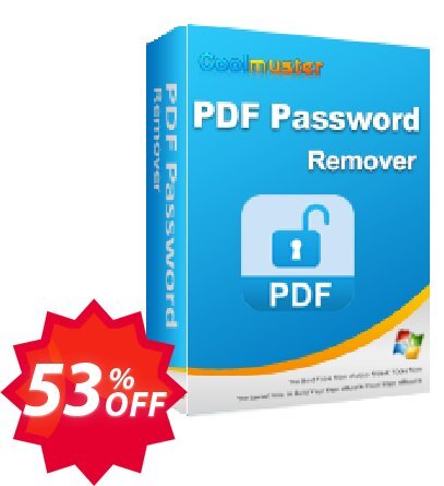 Coolmuster PDF Password Remover - Lifetime Plan, 1 PC  Coupon code 53% discount 