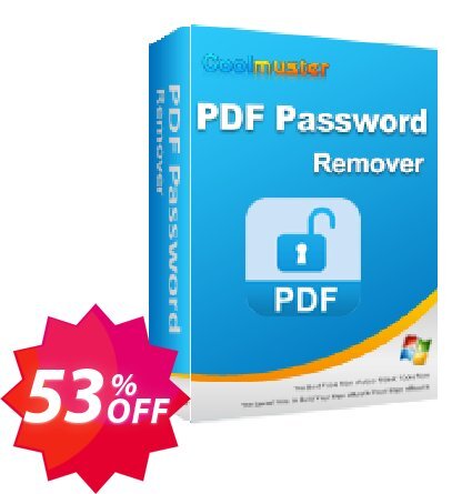 Coolmuster PDF Password Remover - Yearly Plan, 5 PCs  Coupon code 53% discount 