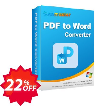 Coolmuster PDF to Word Converter - Lifetime Plan, 1 PC  Coupon code 22% discount 