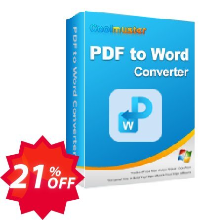 Coolmuster PDF to Word Converter - Lifetime Plan, 10 PCs  Coupon code 21% discount 