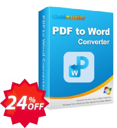 Coolmuster PDF to Word Converter - Monthly Plan, 5 PCs  Coupon code 24% discount 