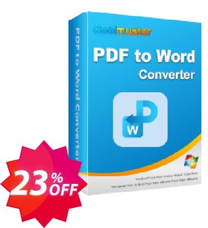 Coolmuster PDF to Word Converter - Monthly Plan, 10 PCs  Coupon code 23% discount 