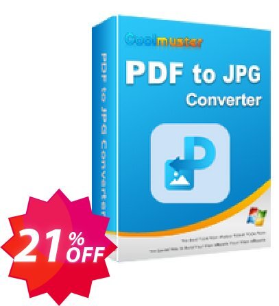 Coolmuster PDF to JPG Converter - Lifetime Plan, 10 PCs  Coupon code 21% discount 