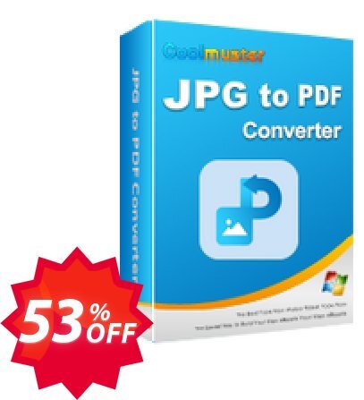 Coolmuster JPG to PDF Converter - Lifetime Plan, 1 PC  Coupon code 53% discount 