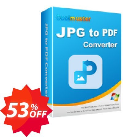 Coolmuster JPG to PDF Converter - Monthly Plan, 10 PCs  Coupon code 53% discount 