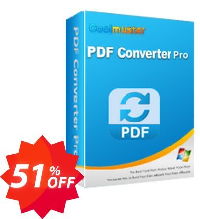 Coolmuster PDF Converter - Yearly Plan, 10 PCs  Coupon code 51% discount 