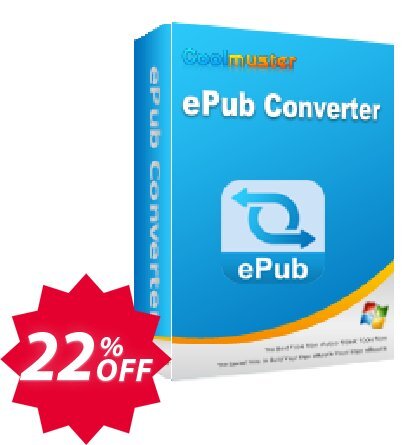 Coolmuster ePub Converter - Lifetime Plan, 1 PC  Coupon code 22% discount 