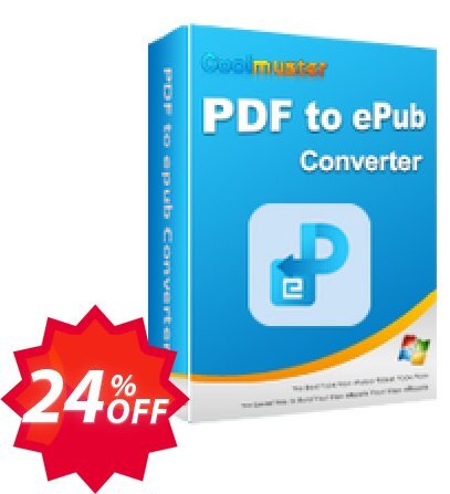 Coolmuster PDF to ePub Converter - Yearly Plan, 1 PC  Coupon code 24% discount 