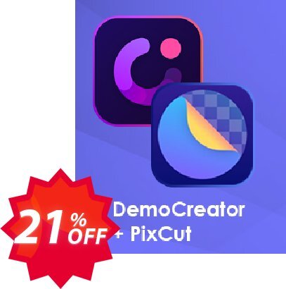 Bundle: Wondershare DemoCreator + PixCut Coupon code 21% discount 