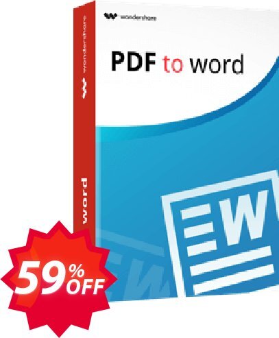 Wondershare PDF to Word Converter for MAC Coupon code 59% discount 