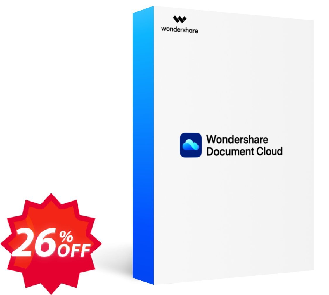 Wondershare Document Cloud Annually Coupon code 26% discount 
