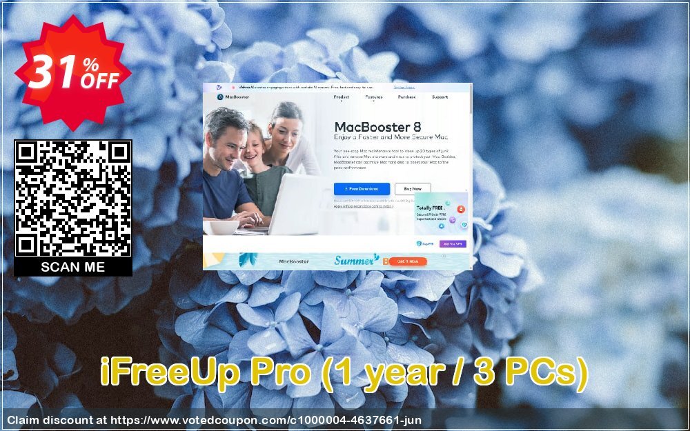 iFreeUp Pro, Yearly / 3 PCs  Coupon Code Jun 2024, 31% OFF - VotedCoupon