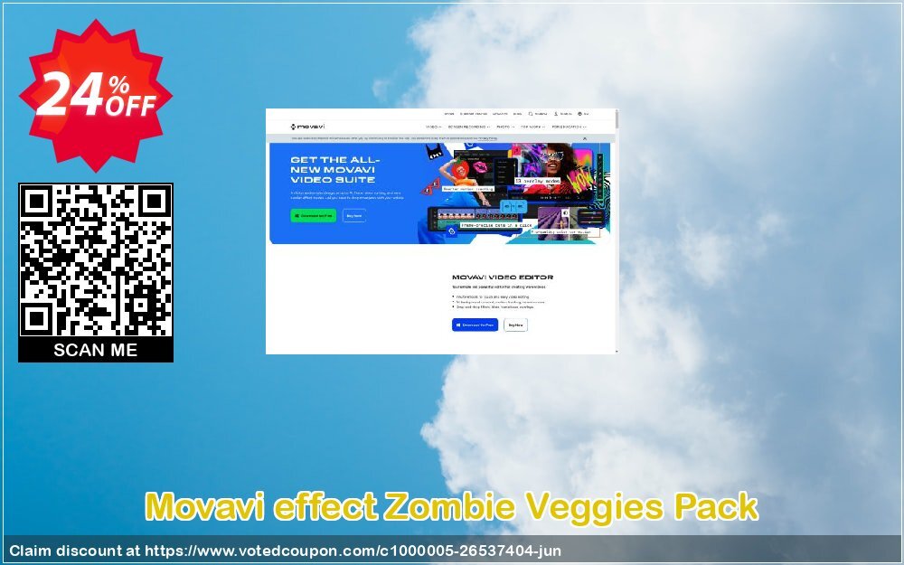 Movavi effect Zombie Veggies Pack