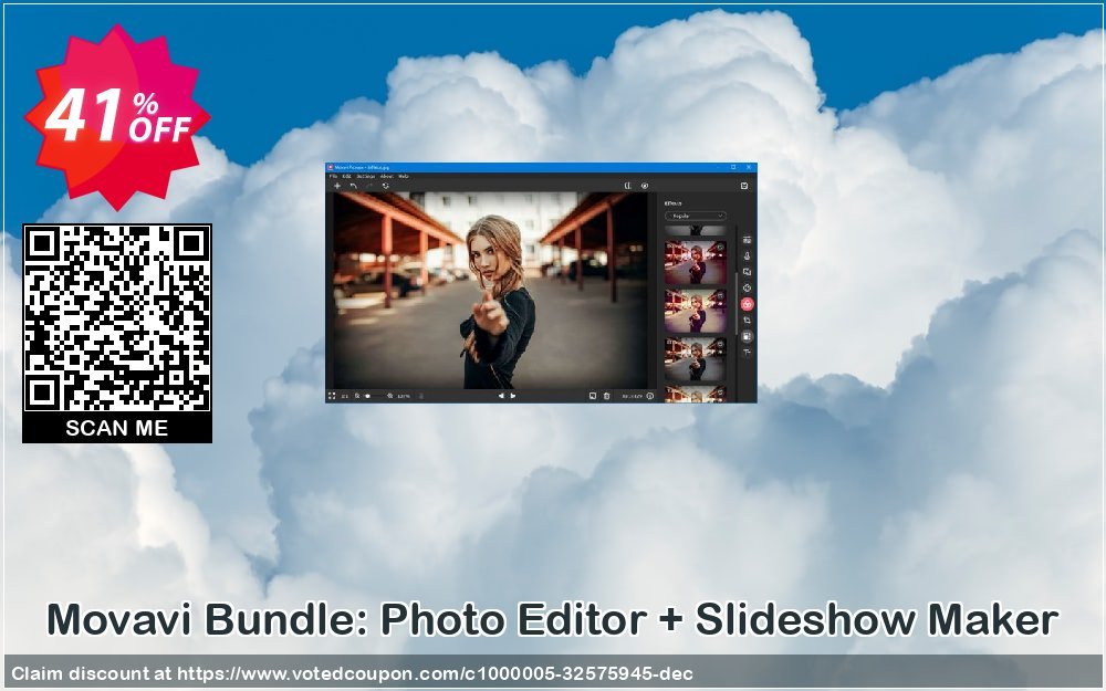 Movavi Bundle: Photo Editor + Slideshow Maker Coupon, discount 20% OFF Movavi Bundle: Picverse + Slideshow Maker, verified. Promotion: Excellent promo code of Movavi Bundle: Picverse + Slideshow Maker, tested & approved