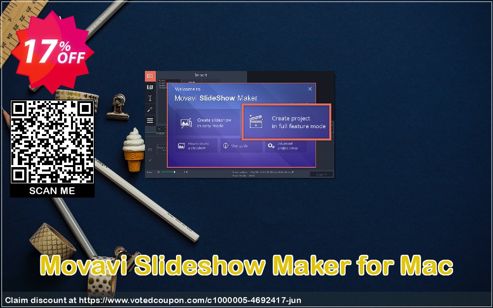 Movavi Slideshow Maker for MAC Coupon, discount 15% Affiliate Discount. Promotion: impressive promo code of Movavi Slideshow Maker for Mac – Personal 2024