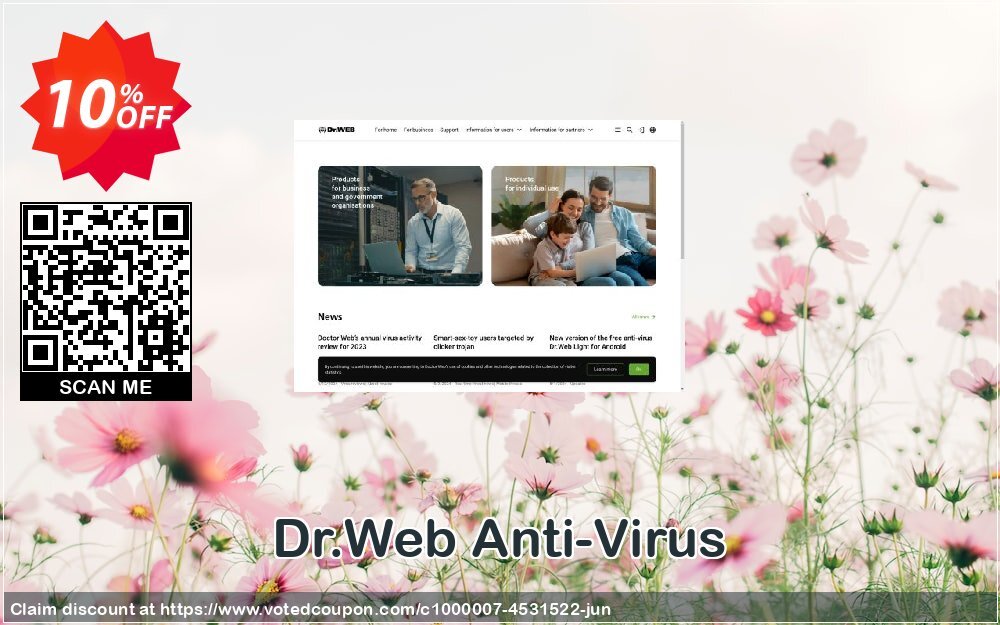 Dr.Web Anti-Virus Coupon, discount Home products (Dr.Web Anti-Virus) big discount code 2024. Promotion: big discount code of Home products (Dr.Web Anti-Virus) 2024