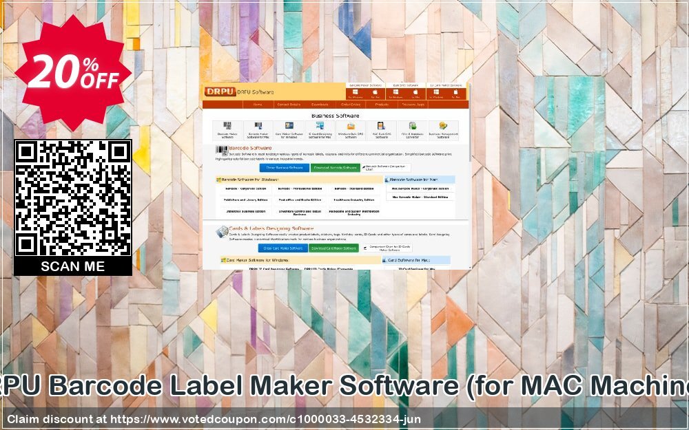 DRPU Barcode Label Maker Software, for MAC MAChines  Coupon, discount Wide-site discount 2024 DRPU Barcode Label Maker Software (for MAC Machines). Promotion: stunning discount code of DRPU Barcode Label Maker Software (for MAC Machines) 2024