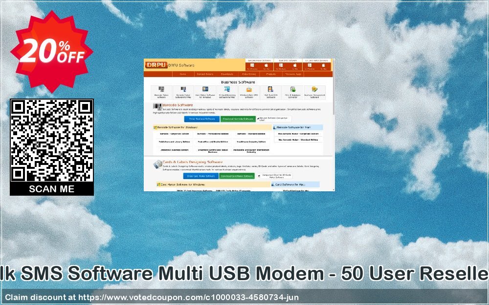 DRPU Bulk SMS Software Multi USB Modem - 50 User Reseller Plan Coupon Code Jun 2024, 20% OFF - VotedCoupon
