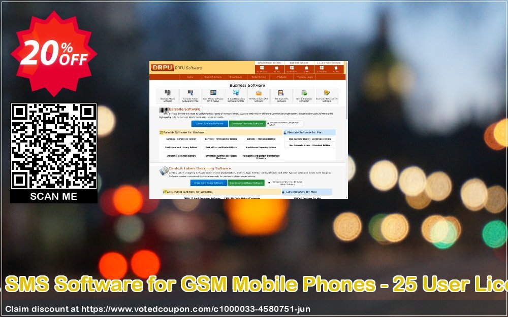 Bulk SMS Software for GSM Mobile Phones - 25 User Plan Coupon, discount Wide-site discount 2024 Bulk SMS Software for GSM Mobile Phones - 25 User License. Promotion: imposing deals code of Bulk SMS Software for GSM Mobile Phones - 25 User License 2024