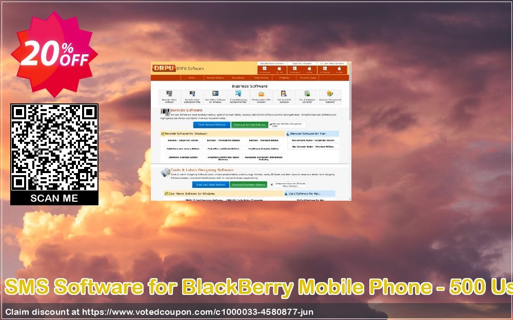DRPU Bulk SMS Software for BlackBerry Mobile Phone - 500 User Plan Coupon, discount Wide-site discount 2024 DRPU Bulk SMS Software for BlackBerry Mobile Phone - 500 User License. Promotion: amazing deals code of DRPU Bulk SMS Software for BlackBerry Mobile Phone - 500 User License 2024